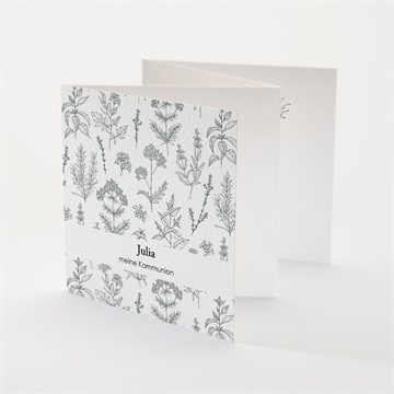 Einladung Kommunion blätterzeichnung