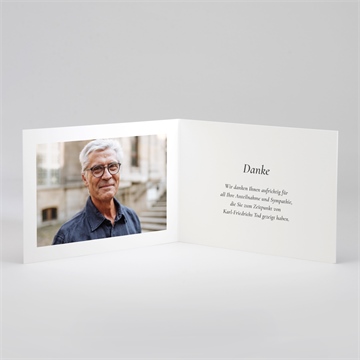 Trauerdanksagung stilles gebet - klappkarte - vue 2