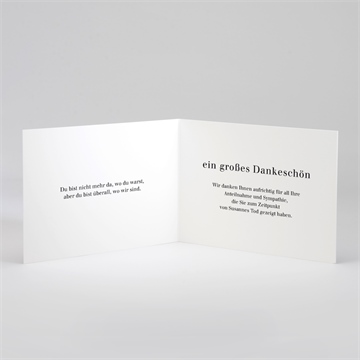Trauerdanksagung für die ewigkeit - klappkarte - vue 2