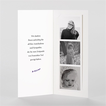 Trauerdanksagung lavendelzweig - fotostreifen - vue 2