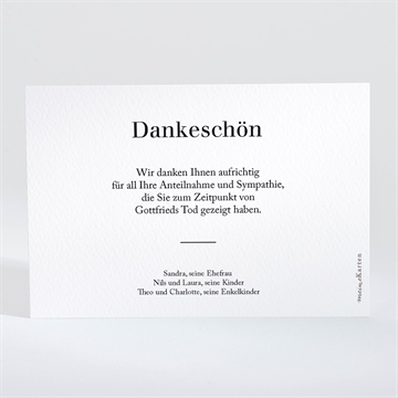 Trauerdanksagung klassisch - querformat - vue 2