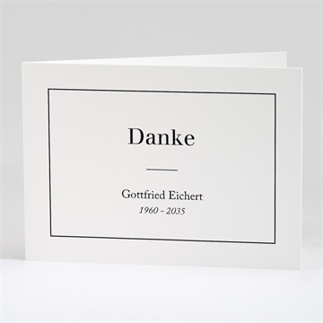 Trauerdanksagung klassisch - klappkarte