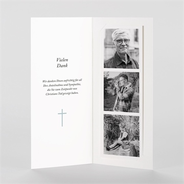 Trauerdanksagung einfache elegan - fotostreifen - vue 2