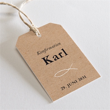 Geschenkanhänger Konfirmation elegante schlichtheit