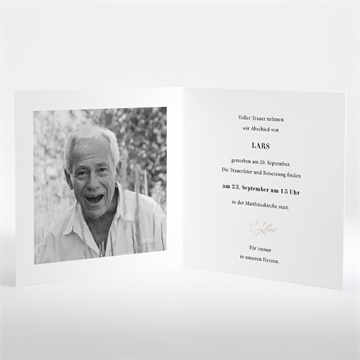 Trauerkarte blumenornament - vue 2