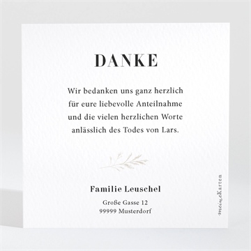 Trauerdanksagung blumenornament - vue 2