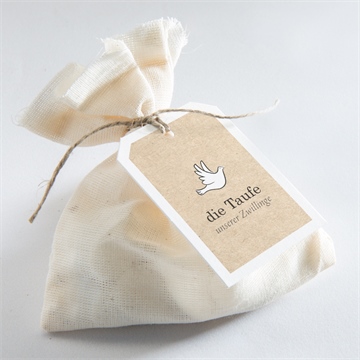 Geschenkanhänger Taufe zwillingsillustrationen - vue 2