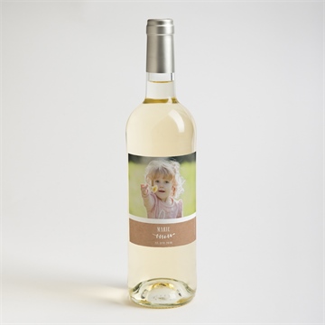 Flaschenetikett Taufe foto auf kraftpapier - vue 2