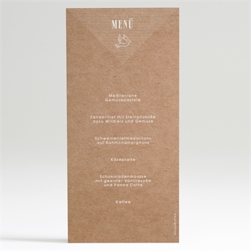 Menükarte Taufe foto auf kraftpapier - vue 2