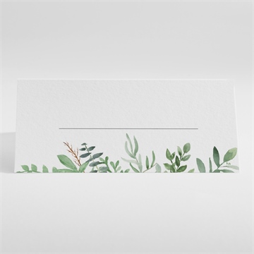 Tischkarte Taufe kraftpapier und pflanzenmotiv - vue 2