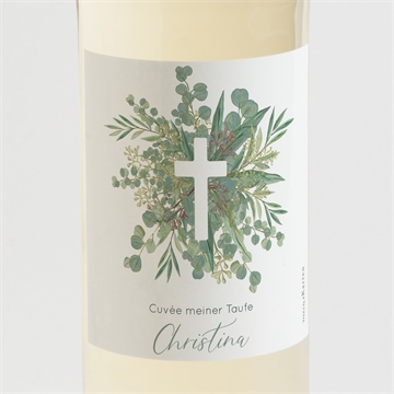 Flaschenetikett Taufe graziös