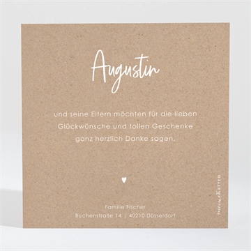 Dankeskarte Geburt moderne piktogramme - vue 2