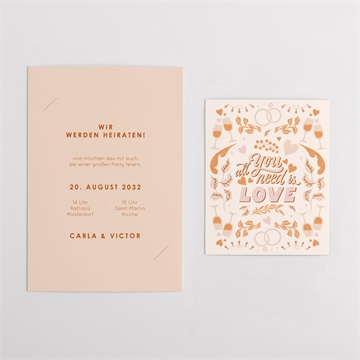 Hochzeitseinladung hippie - duo - vue 4