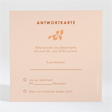 Antwortkarte Hochzeit hippie