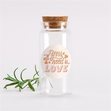 Glasfläschchen mit Korken Hochzeit hippie