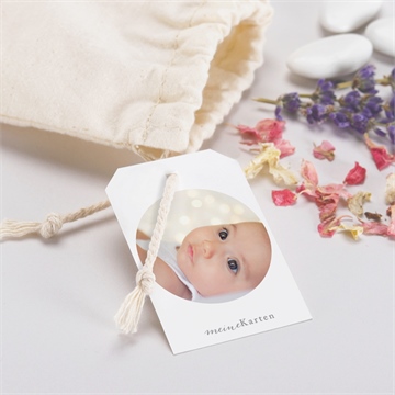 Geschenkbeutel Taufe taube und blumenkranz - Vue 2