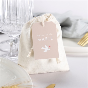 Geschenkbeutel Taufe taube und blumenkranz - vue 3