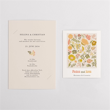 Hochzeitseinladung peace and love - duo - vue 4