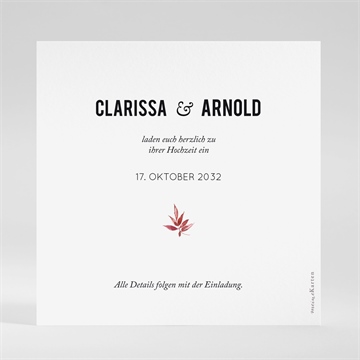 Save the Date Karte floral - vue 2