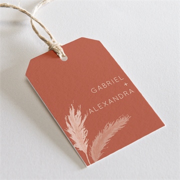 Geschenkanhänger Hochzeit pampasgras