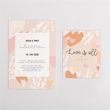 Hochzeitseinladung flower love - vue 4