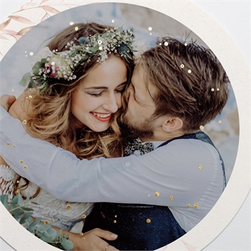 Dankeskarte Hochzeit böhmische poesie - gold - vue 3