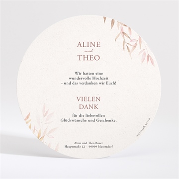 Dankeskarte Hochzeit böhmische poesie - gold - vue 4