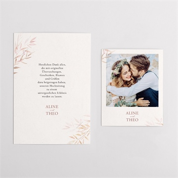 Dankeskarte Hochzeit böhmische poesie - duo - vue 4