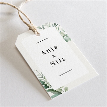 Geschenkanhänger Hochzeit smaragdgrün