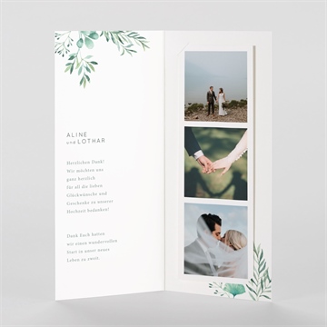 Dankeskarte Hochzeit landluft  - fotostreifen - vue 2