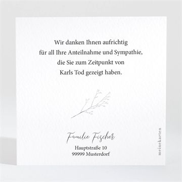 Trauerdanksagung gegenwart & erinnerung-quadrad - vue 2