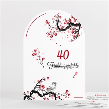 Geburtstagseinladung 40 frühlingsgefühle