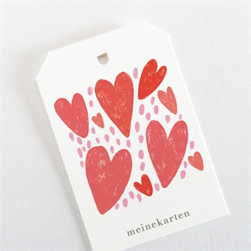 Geschenkanhänger Hochzeit herzen - vue 3