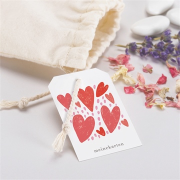 Geschenkbeutel Hochzeit herzen - vue 2