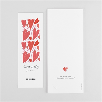 Dankeskarte Hochzeit herzen - vue 4