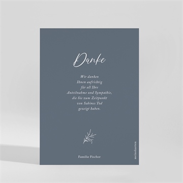 Trauerdanksagung filigraner blumenstrauß - vue 2