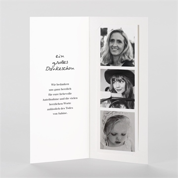 Trauerdanksagung erinnerungsstück -fotostreifen - vue 2