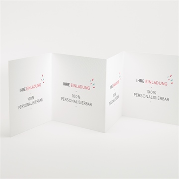 Geburtstagseinladung blanco - 10x10cm (n83135) - Vue 2