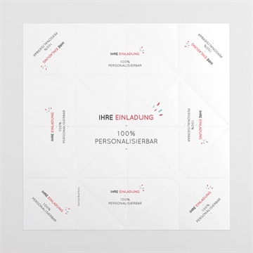 Geburtstagseinladung blanco origami (n330176) - vue 4