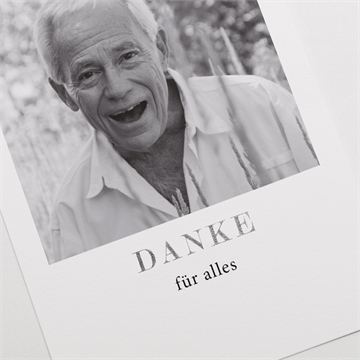 Trauerdanksagung blumenornament - silber - vue 3