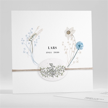 Trauerdanksagung blumenornament - saatpapier