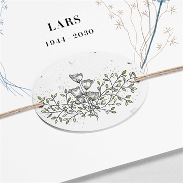 Trauerdanksagung blumenornament - saatpapier - vue 2