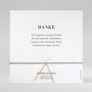 Trauerdanksagung blumenornament - saatpapier - vue 3