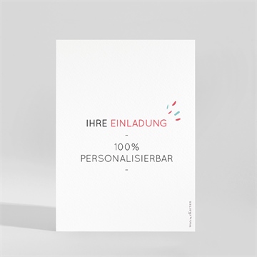 Geburtstagseinladung blanco - 10,5x14,5 cm (n25116) - vue 2