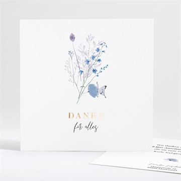 Trauerdanksagung gegenwart & erinnerung-gold