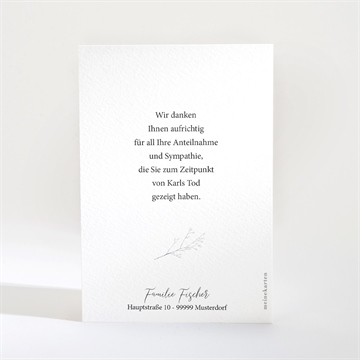 Trauerdanksagung gegenwart & erinnerung - vue 2