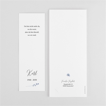 Trauerdanksagung gegenwart & erinnerung-foto - vue 3