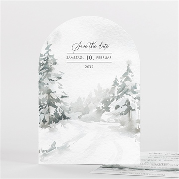 Hochzeitseinladung hochzeit im schnee