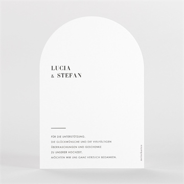 Dankeskarte Hochzeit klassisch schön - vue 2