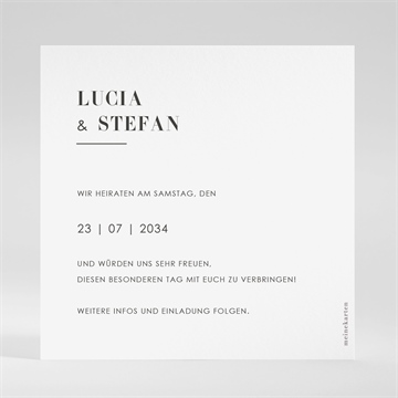Save the Date Karte klassisch schön - vue 2